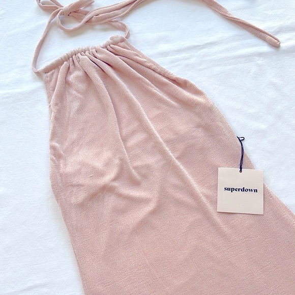 Superdown Halter Formal Maxi Dress Size Medium Pink - Picture 6 of 10